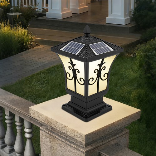 Black outdoor solar - outdoor, post