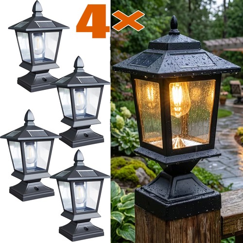 Solar post lights - post, fence