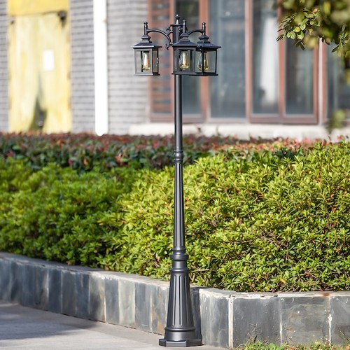 Lutec light in h black - 77.95-in,