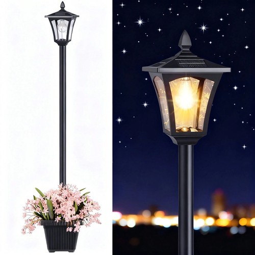 Outdoor solar lamp post - solar,